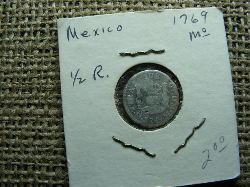 Mexikó 1/2 real érme, 1769