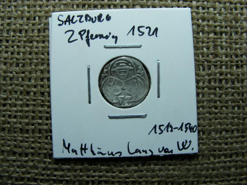 Salzburg 2 Pfennig, 1521, ezüst