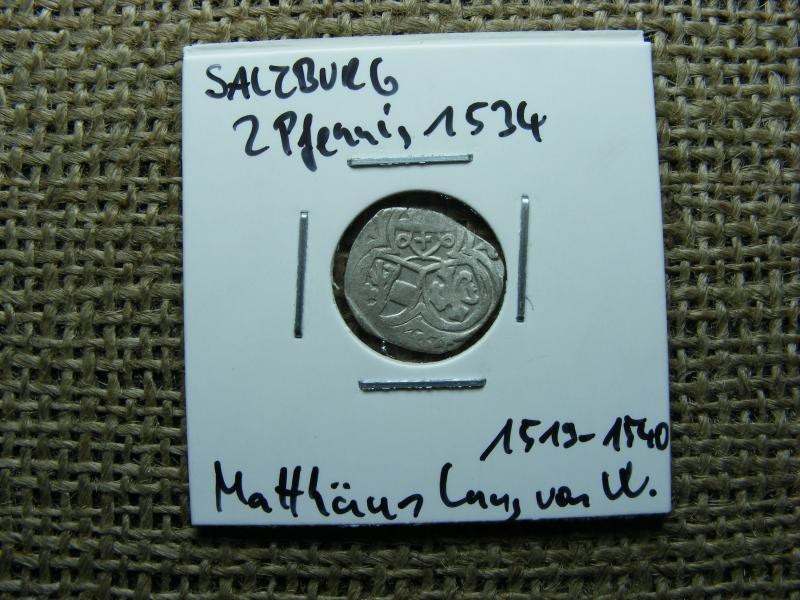 Salzburg 2 Pfennig, 1534, ezüst érme