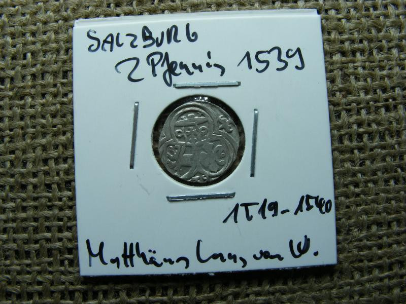 Salzburg, 2 pfennig, 1539, ezüst