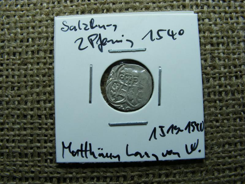 Salzburg 2 Pfennig, 1540, ezüst
