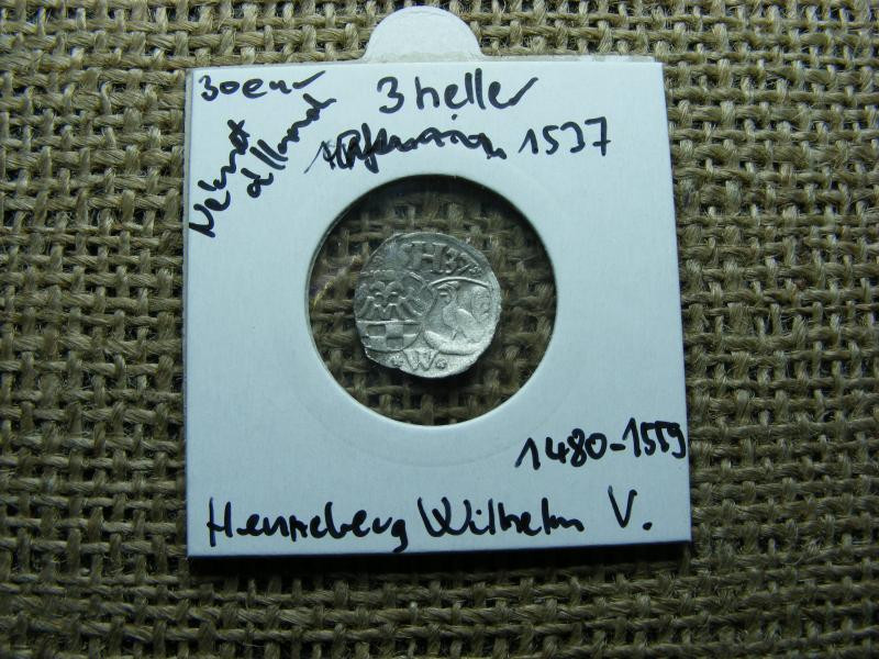 Henneberg, 3 heller, 1537, ezüst