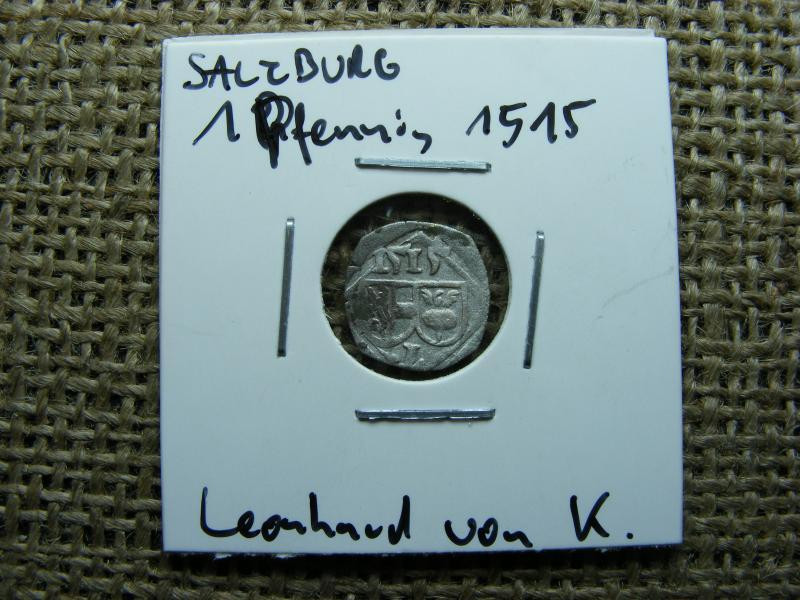 Salzburg 1 Pfennig, 1515, ezüst