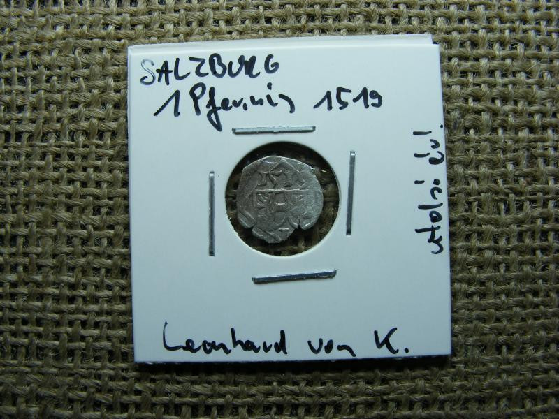 Salzburg 1 Pfennig, 1519, ezüst