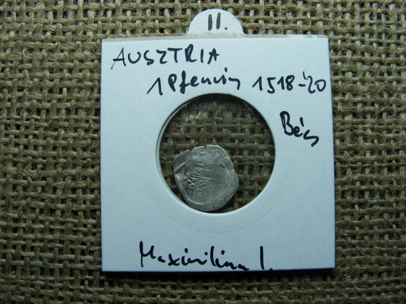 Ausztria, Bécs, 1 pfennig, 1518-1520, ezüst
