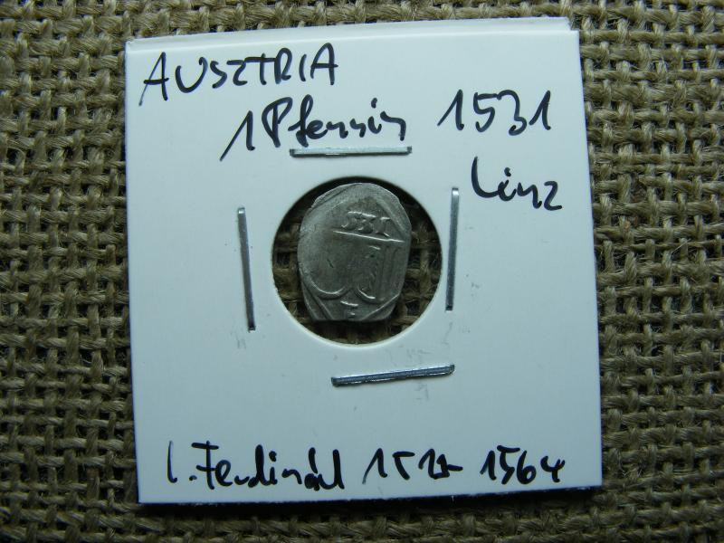 Linzi ezüst 1 pfennig, 1531, Habsburg-kori érme