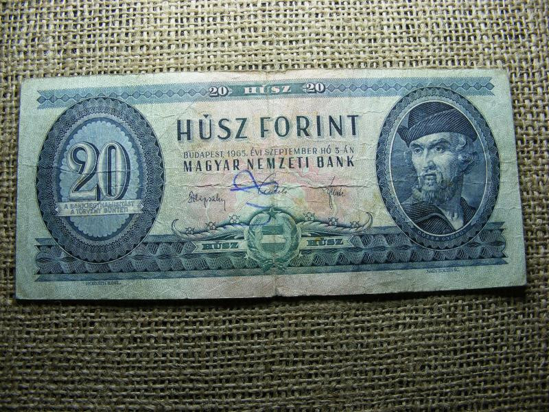 20 forintos bankjegy, 1965, alacsonyabb sorszám