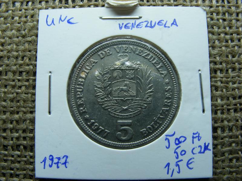 Venezuela 5 bolivares, 1977