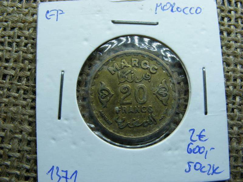 Marokkó 20 frank, 1953