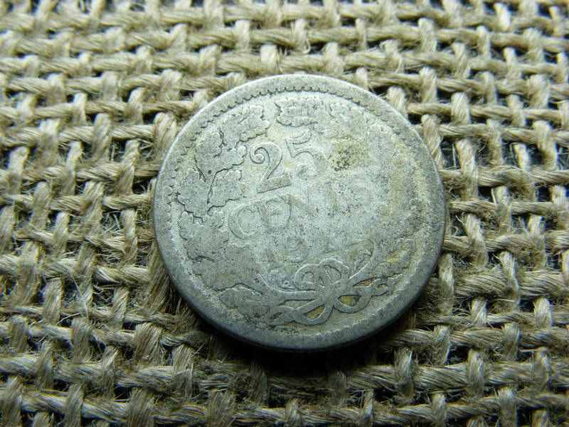Holland ezüst 25 cent, 1911, 2.