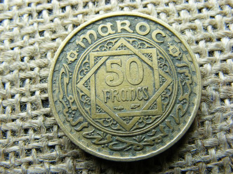 Marokkó 50 frank, 1953