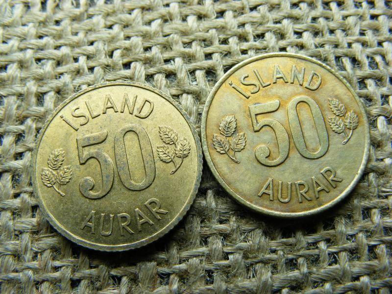 Izland 50 aurar, 1969-1970, pár