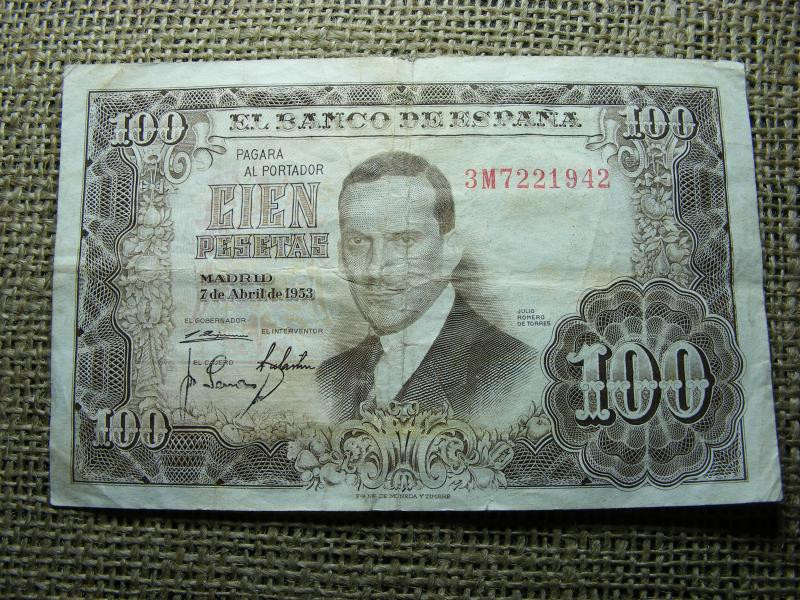 100 Peseta, 1953, Spanyolország
