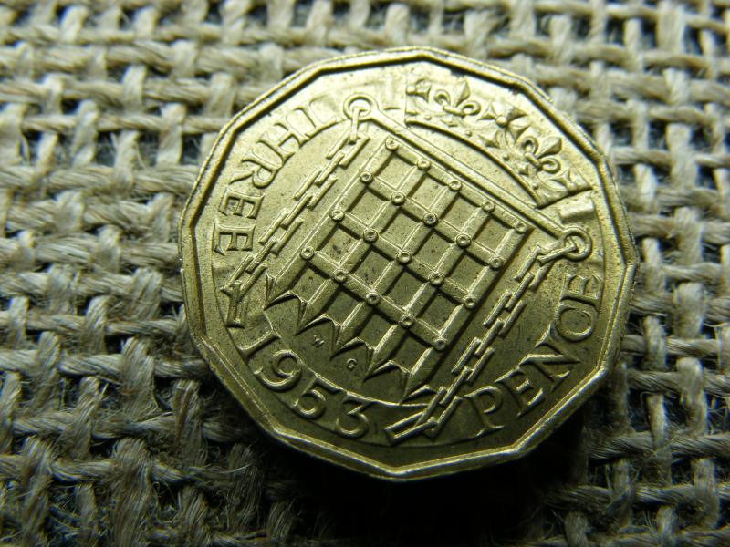 3 pence érme, 1953, Nagy-Britannia
