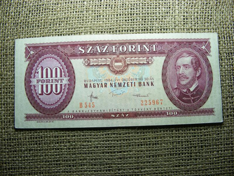 100 forintos bankjegy, 1984, fordított hátlapi alapnyomat