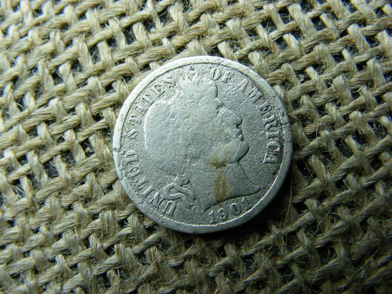 USA, ezüst dime, 1901 O, New Orleans veret