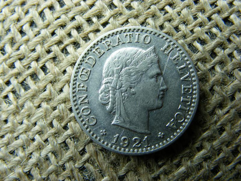 Svájc, 20 rappen, 1921