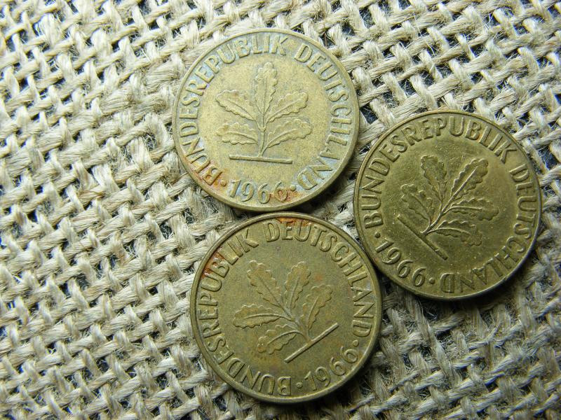 5 Pfennig érme, 1966, D, F, J