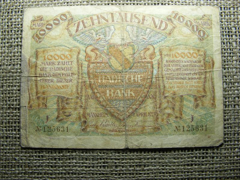 10000 márka bankjegy, 1923, Németország