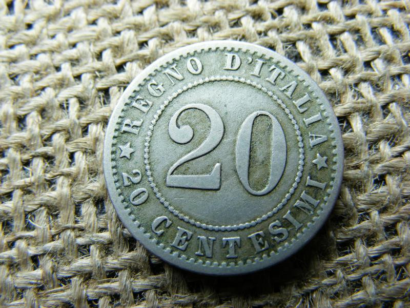 Olasz 20 centes érme, 1895