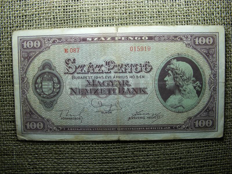 100 pengő, 1945, Makkos vízjel
