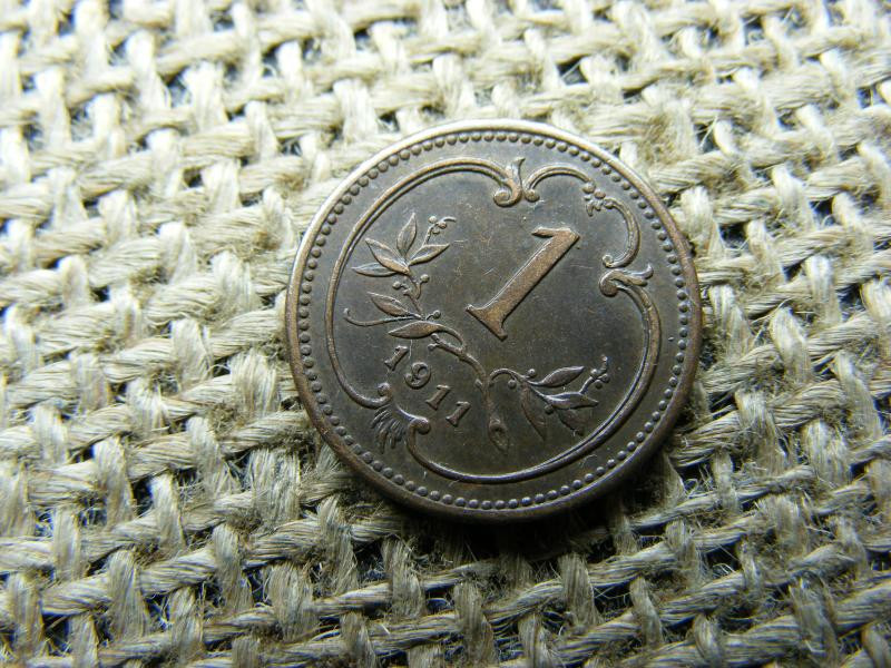 1 Heller, 1911, Korona