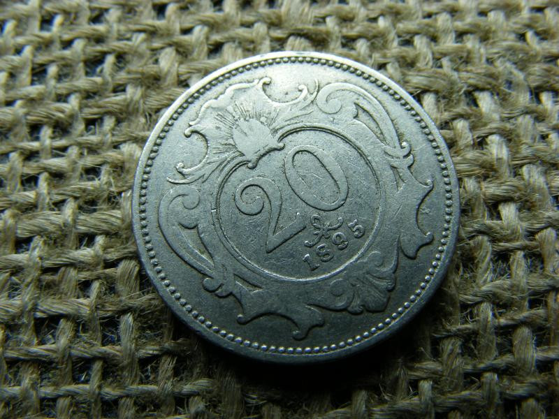 20 heller, 1895, Korona kori érme