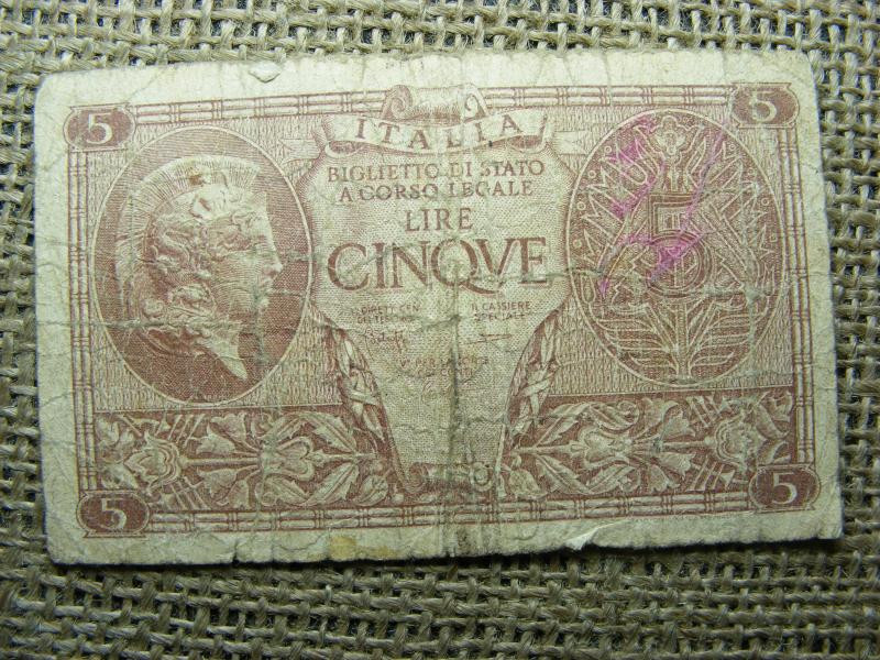 5 Lira, 1944, Olaszország