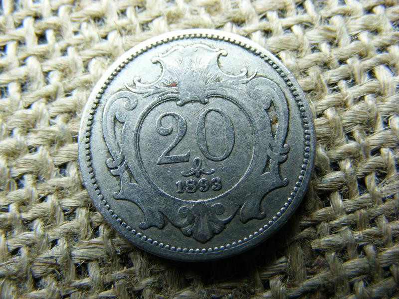 20 heller érme, 1893