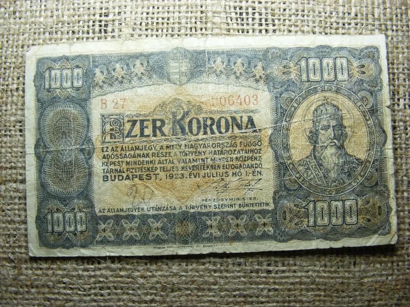 1000 Korona, 1923, Magyar Királyság