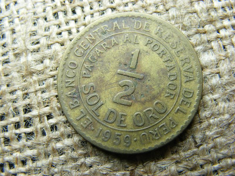 1/2 Sol érme, 1959, Peru