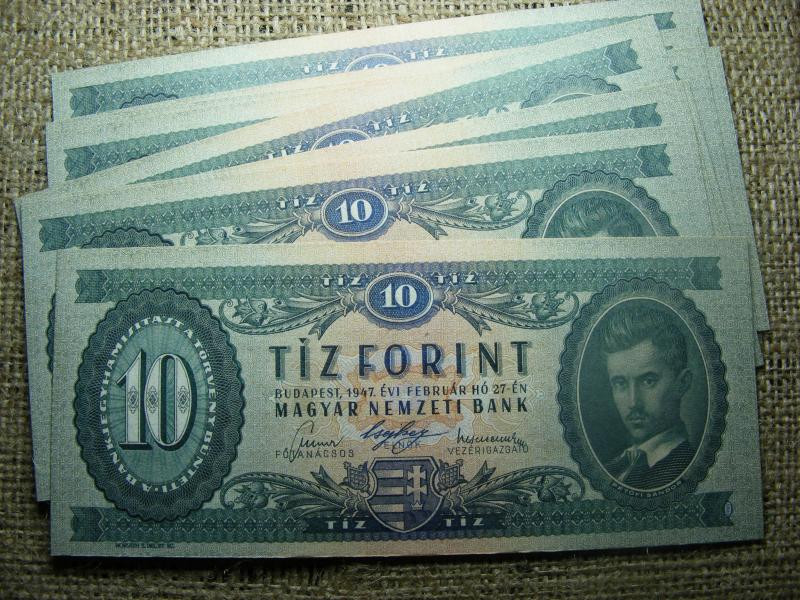 10 forintos bankjegy, 1947, nyomdai másolat