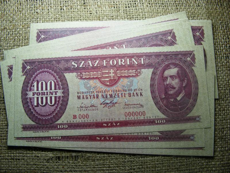 100 forintos bankjegy, 1947, nyomdai másolat