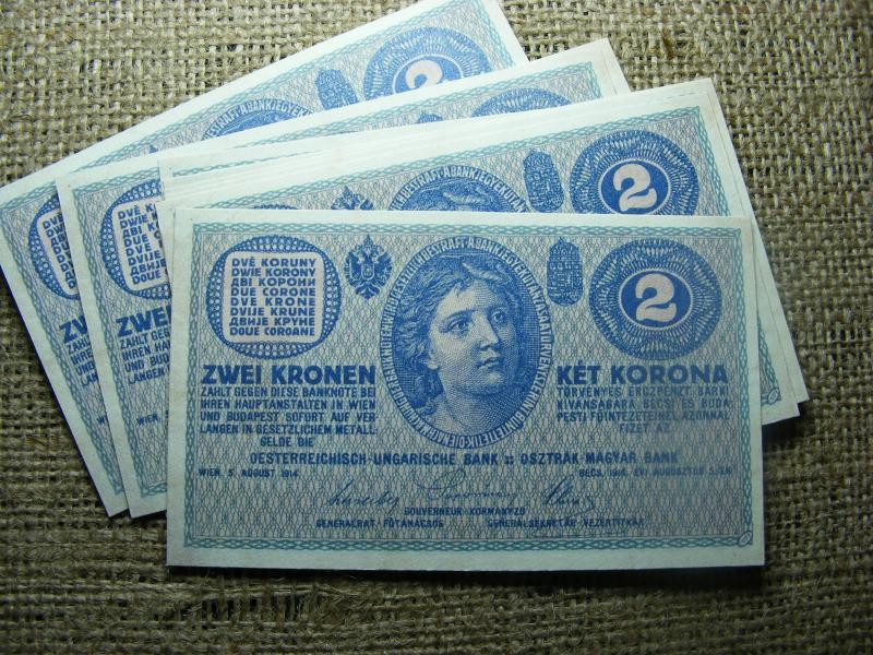 2 korona bankjegy, 1914, nyomdai másolat