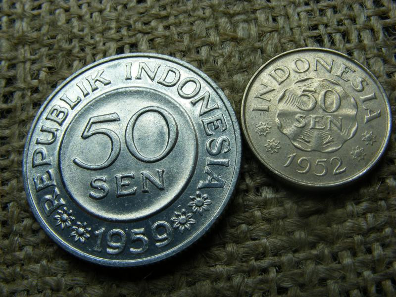Indonézia 50 sen, 1952, 1959
