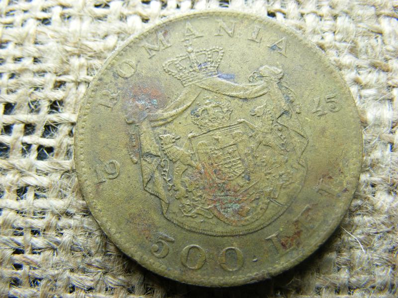 Román 500 lei érme, 1945