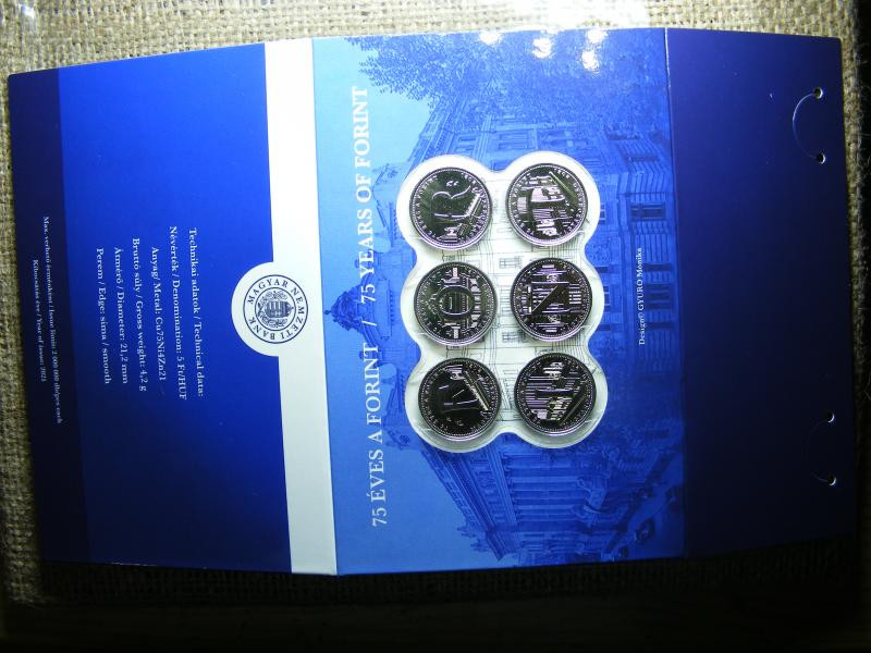 5 Forintos Érme, 2021, 75 Éves a Forint, Bliszter