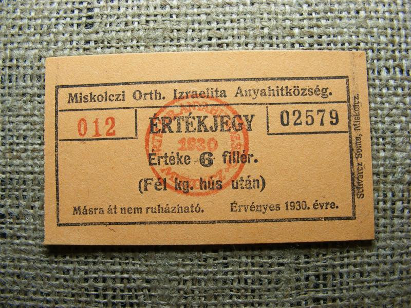 Miskolci Izraelita Hitközség Bárca, 1944