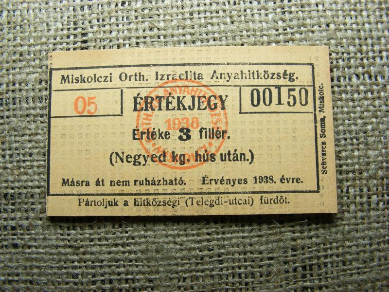 Miskolci Izraelita Hitközség Bárca, 1944