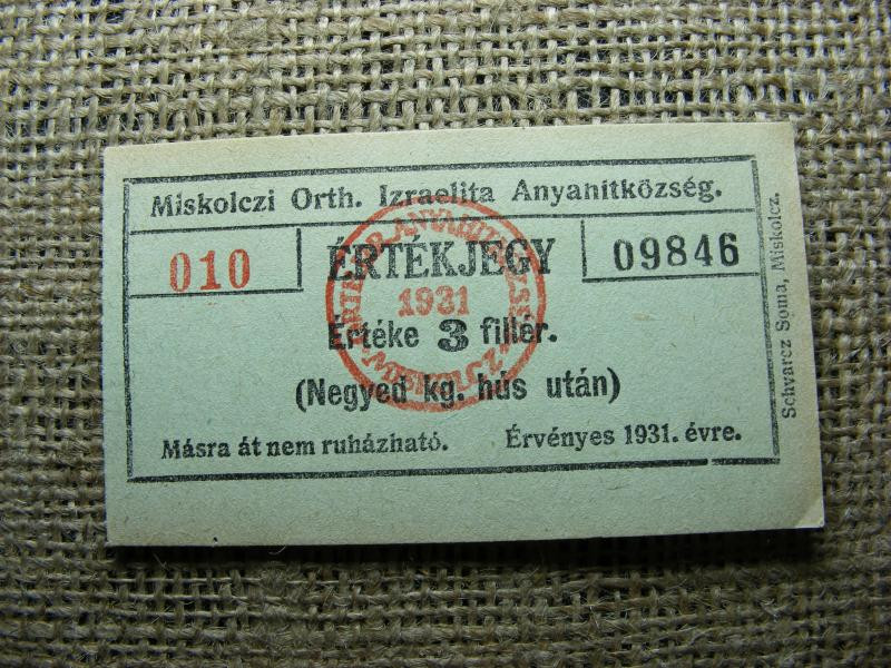 Miskolci Izraelita Hitközség Bárca, 1944