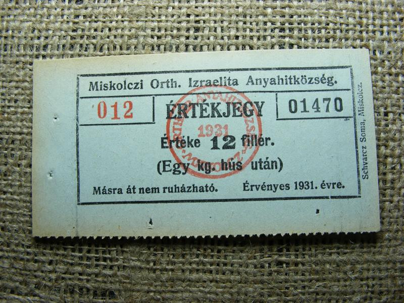 Miskolci Izraelita Hitközség Bárca, 1944