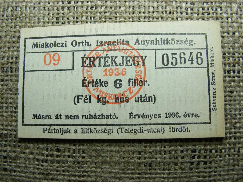 Miskolci Izraelita Hitközség Bárca, 1944