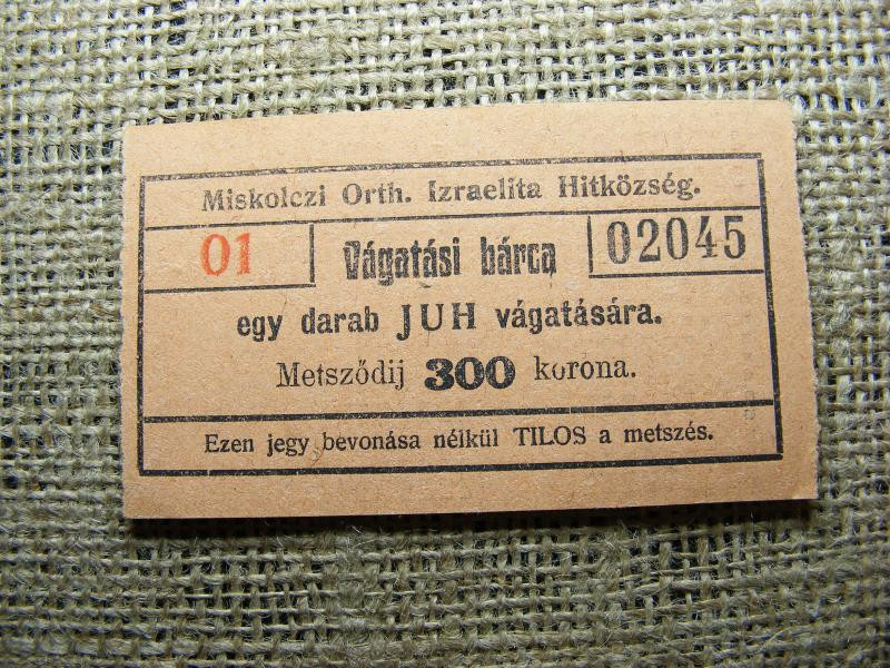 Miskolci Izraelita Hitközség Bárca, 1944