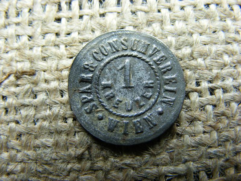 Szükségpénz Bécs, 1 krajcár, 1916, Wien Spar & Consum Verein