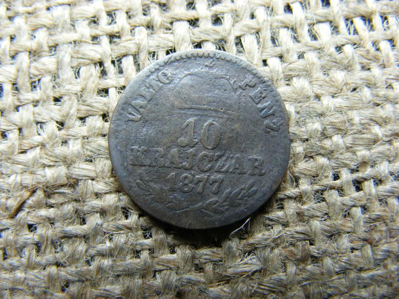 10 krajcár 1877 KB, korabeli hamis