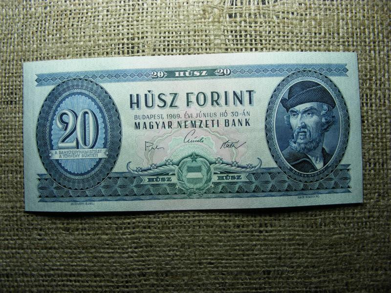 20 forintos bankjegy, 1969