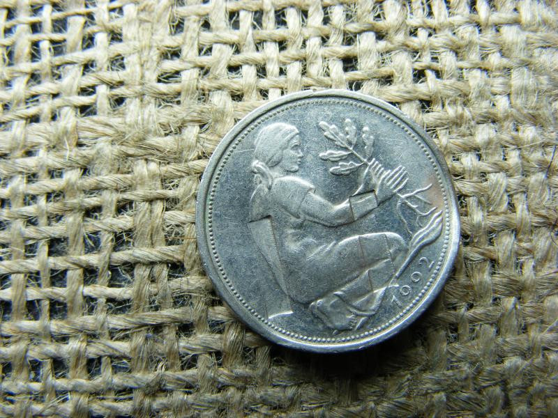 50 Pfennig, 1992, bank megsemmisített