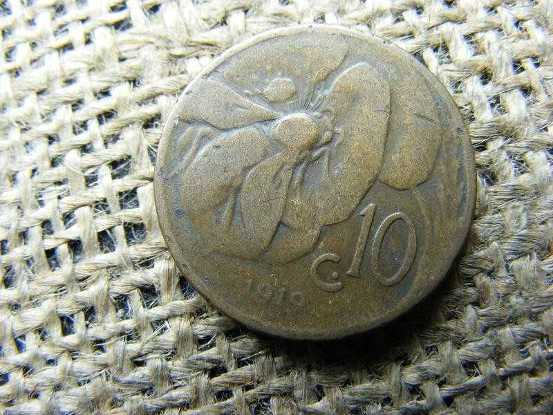 10 Centesimi, 1919, ritka
