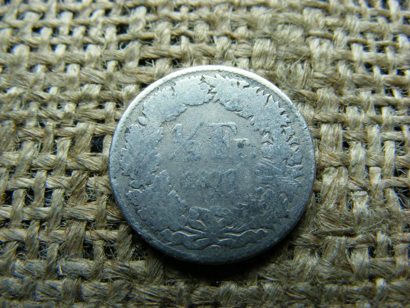 Ezüst 1/2 frank, 1899, ritka