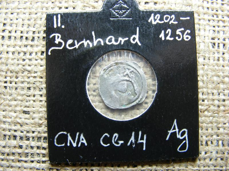 II. Bernhard ezüst pénzérme, 1202-1256, CNA Cb 14